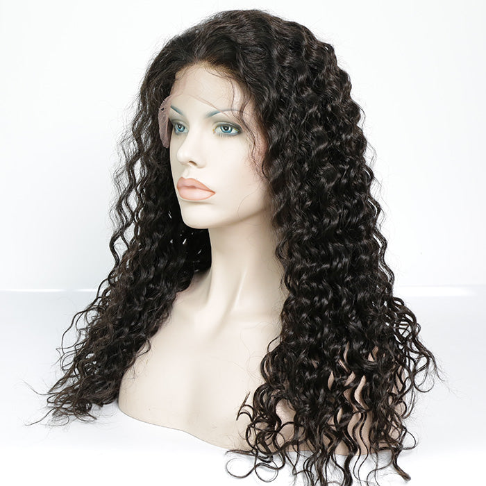 Wholesale 100% Human Hair Water Wave 18" Glueless Wig.