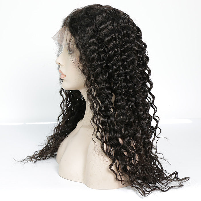 Wholesale 100% Human Hair Water Wave 18" Glueless Wig.