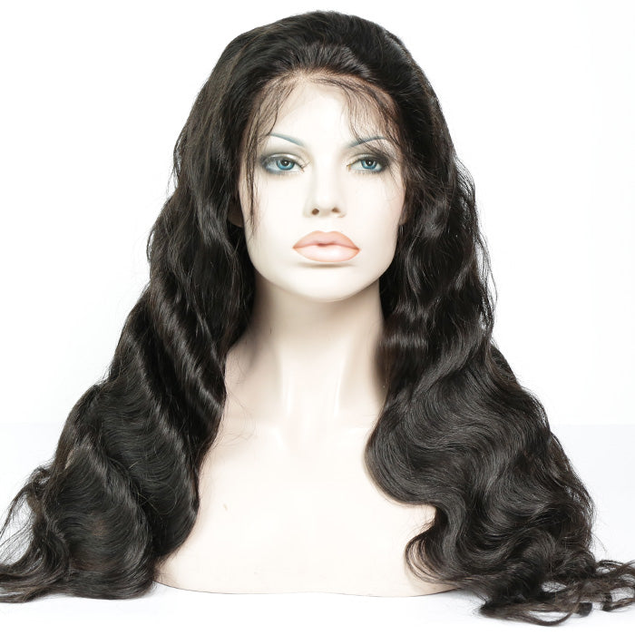 Body Wave Wig. 100% Human Hair 24" 13x4 transparent lace frontal