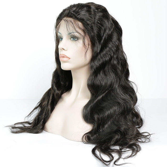 Body Wave Wig. 100% Human Hair 24" 13x4 transparent lace frontal