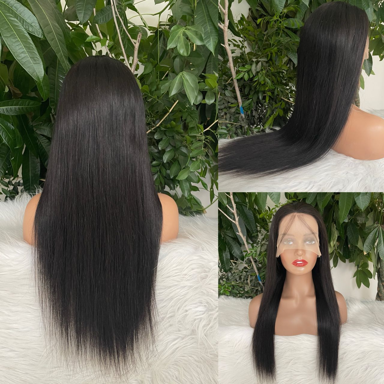 Premium 100% Virgin Human Hair 13x4 Full Frontal Wig HD Lace| 180% Density Straight Wig